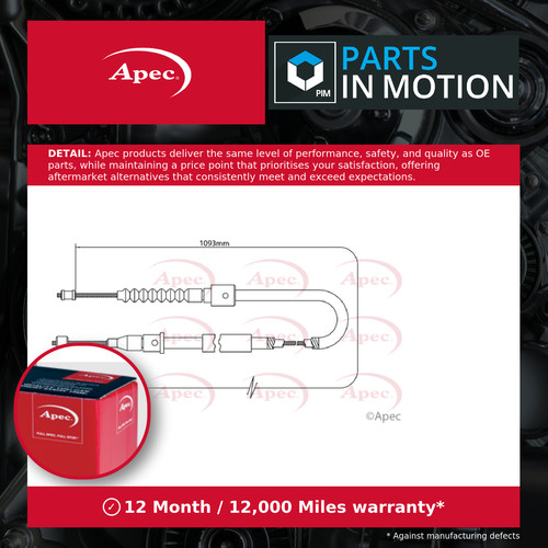 Handbrake cable fits - fits, vauxhall
