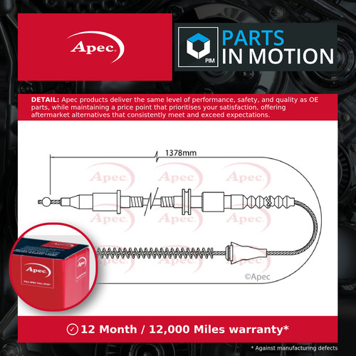 Handbrake cable fits - cable,